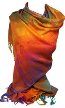 Load image into Gallery viewer, Floral Print Rainbow Colours Large Pashmina Feel Wrap / Scarf / Shawl / Head Scarves