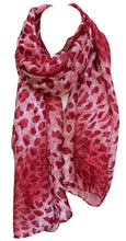 Load image into Gallery viewer, Women’s Cotton Scarf, Leopard Animal Theme Print Lightweight Summer Scarves Wrap Shawl Sarong for Ladies