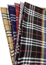 Load image into Gallery viewer, Pashmina Feel Tartan Print Check Scarf/Wrap | Large Shawl with Rainbow Stripe | Women’s Scarves