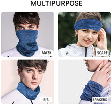 Load image into Gallery viewer, Unisex Multifunctional Headwear Bandana Scarf Elastic Tube Magic Headband Neck Gaiter Balaclava Snood Face Mask UV Residence with 15 Filters for Fishing Hiking Running Cycling