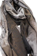 Load image into Gallery viewer, Pashmina Style Quality Two Sided Paisley Stripes Print Self Embossed Cashmere Feel Wrap / Stole / Scarves / Shawl