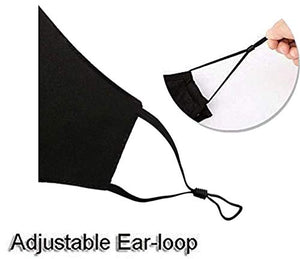 Unisex Reusable Drawstring Cotton Lined Outdoor Protection Breathable Mouth Nose Shield Anti Smoke Pollution Anti Dust Washable Face Covering for Running Hiking Cycling