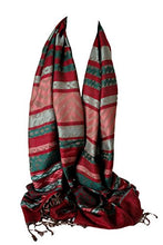 Load image into Gallery viewer, Aztec Print Rainbow Colours Large Pashmina Feel Wrap Scarf Shawl Head Scarves