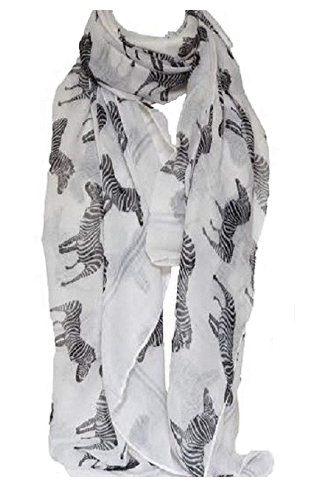 Zebra Print Animal Theme Large Maxi Scarf Scarves Shawl Wrap Stole Sarong