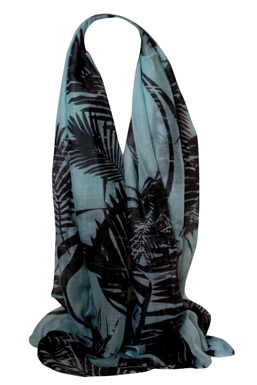 Palm Leaves Print Cotton Feel Scarf Shawl Wrap Stole Head Scarves Sarong