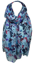 Load image into Gallery viewer, Cotton Feel Scarves with Butterfly Print Scarf Wrap Shawl Sarong