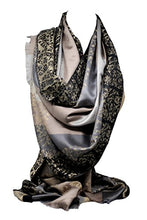 Load image into Gallery viewer, Pashmina Style Quality Two Sided Print Self Embossed Cashmere Feel Wrap / Stole / Scarves / Shawl