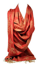 Load image into Gallery viewer, Peacock Feathers Print Pashmina Feel Shawl / Wrap / Scarf / Stole