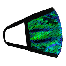 Load image into Gallery viewer, Unisex Fashion Glitter Sequins Cotton Lined Stretchable Reusable Protection Breathable Mouth Nose Shield Anti Smoke Pollution Anti Dust Face Covering for Outdoor Festivals