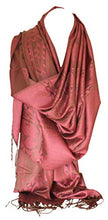 Load image into Gallery viewer, Reversible Scarf Two Sided Print Pashmina Feel Shawl Wrap with Intricate Floral Swirls Design Stole/Head Scarves