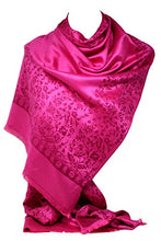 Load image into Gallery viewer, Pashmina Style Quality Two Sided Print Self Embossed Cashmere Feel Wrap / Stole / Scarves / Shawl