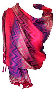 Zigzag Aztec Print Pashmina Style Wrap / Shawl / Stole / Head Scarf