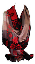 Load image into Gallery viewer, Cashmere Feel Floral Bordered Pashmina Style Two Sided Reversible Wrap / Shawl / Scarves
