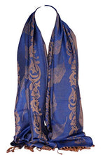 Load image into Gallery viewer, Peacock Feathers Print Pashmina Feel Shawl / Wrap / Scarf / Stole