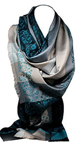 Pashmina Style Quality Two Sided Print Self Embossed Cashmere Feel Wrap / Stole / Scarves / Shawl
