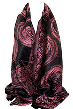 Load image into Gallery viewer, Luxury Reversible Two Sided Heart &amp; Rose Print Pashmina Feel Wrap / Shawl / Scarf / Stole