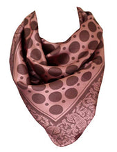 Load image into Gallery viewer, Self Embossed Polka Dots Spots Paisley Print Border Silk Feel Square Bandana Neck Scarf / Headscarves