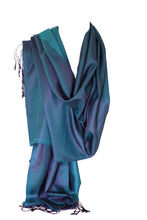 Load image into Gallery viewer, Reversible Two-Sided Silk Wrap Scarf / Shawl