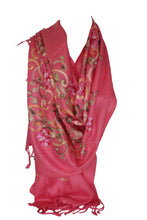 Load image into Gallery viewer, Embroidered Pashmina Style Womens Scarf / Shawl / Wrap