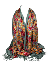 Load image into Gallery viewer, Cashmere Feel Fully Embroidered Handmade Winter Wool Mix Shawl | Pashmina Style | Large Warm Wrap for Women | Thick Scarf