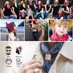 Unisex Paisley Print Bandana Square Head Wear, Neckerchiefs Hair Tie Headband Face Covering Scarf / Headwear / Handkerchief