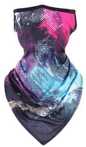 Unisex Bandana Face Covering Mask Scarf Face Rave Balaclava Neck Gaiter with Ear Loops, Dust Cloth, Washable, Wind Motorcycle Cover