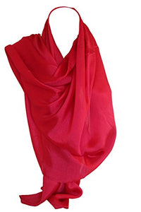 Beautiful Bright Colour Plain Thai Silk Mix Wrap / Scarf / Stole / Shawl / Headscarves