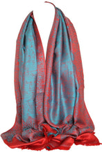Load image into Gallery viewer, Two Sided Print Self Embossed Pashmina Style Wrap Scarf/Shawl