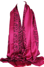 Load image into Gallery viewer, Two Sided Print Self Embossed Pashmina Style Wrap Scarf/Shawl